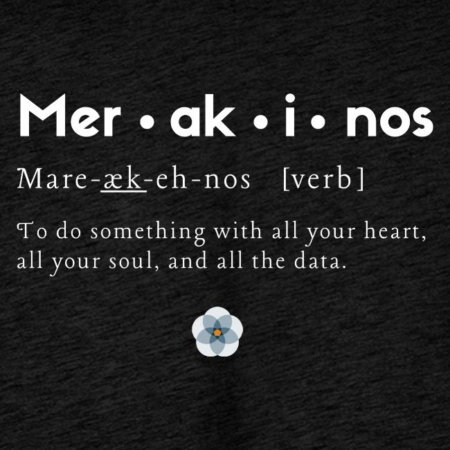 Merakinos definition with logo dark