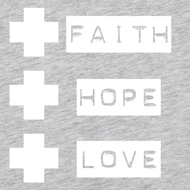 3 crosses , faith hope love