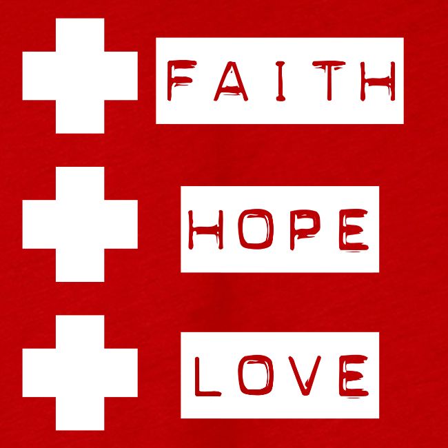 3 crosses , faith hope love