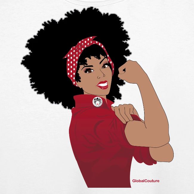 GlobalCouture WeCanDoIt RED Girl RGB png
