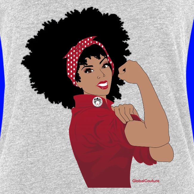 GlobalCouture WeCanDoIt RED Girl RGB png