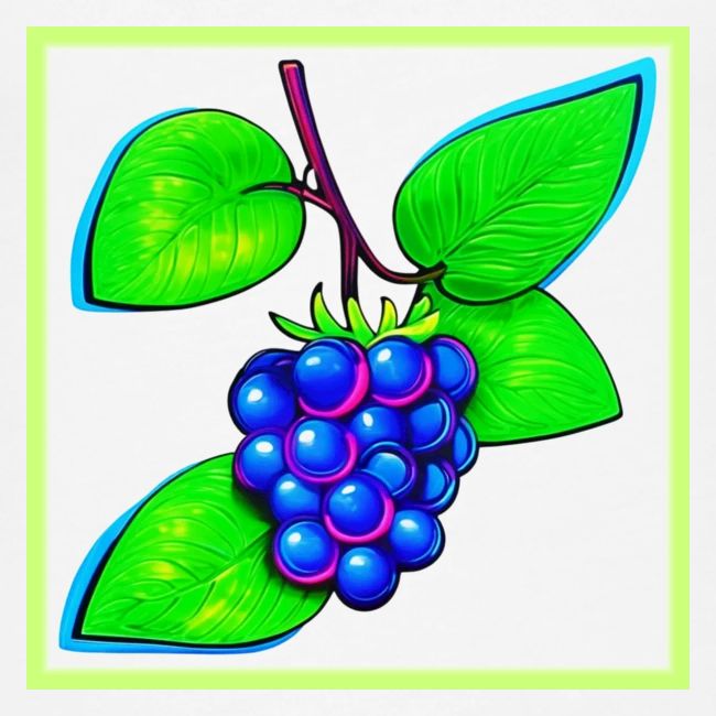 Vibrant Blueberry Pop Art
