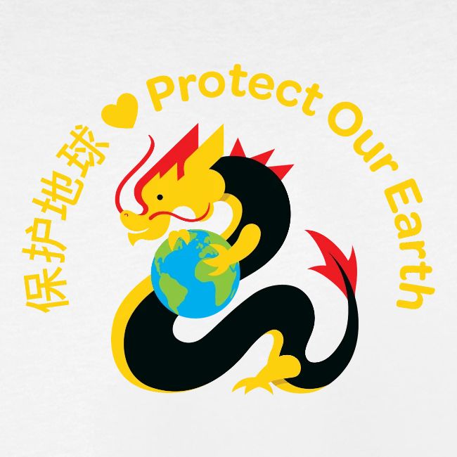 Earth Day Kindness Dragon Gold