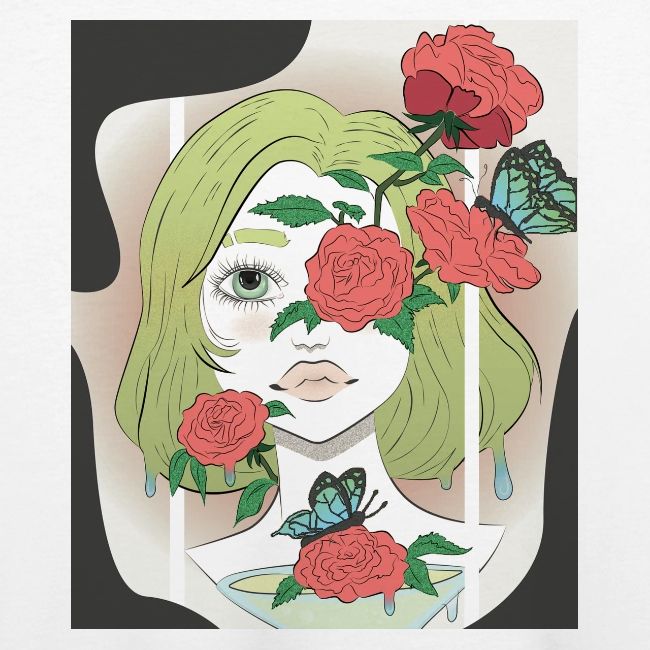 Girl with Rose Vine
