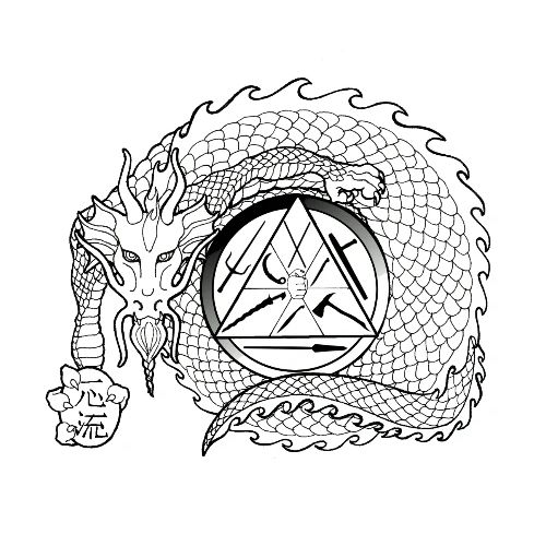 dragon bw for web orig - Women's Premium Tank Top