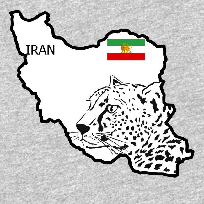 Iran Map Flag Persian cheetah