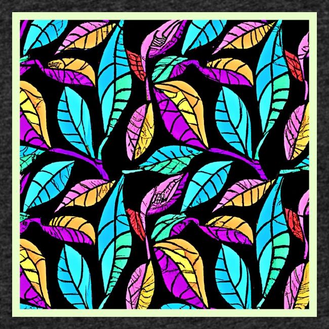 Stained Glass Leaves Design