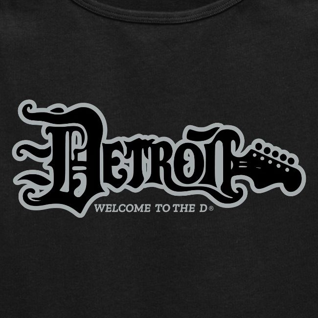 DETROIT GUITAR WTTD BLK SLR REG FONT