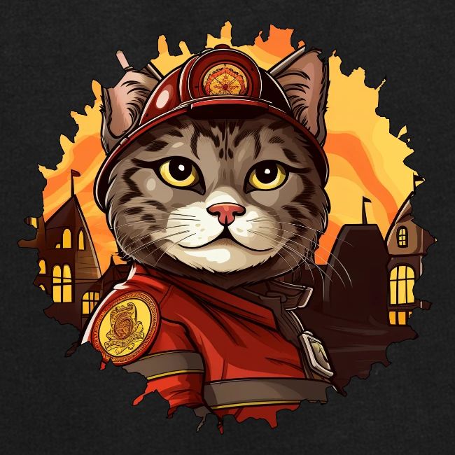 Firefighter cat