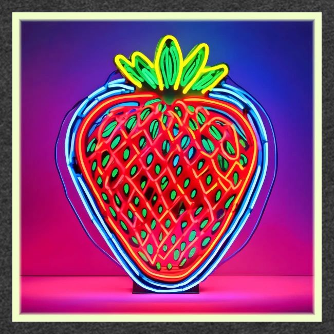 Vibrant Strawberry Neon Sign