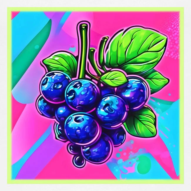 Vibrant Blueberry Artwork
