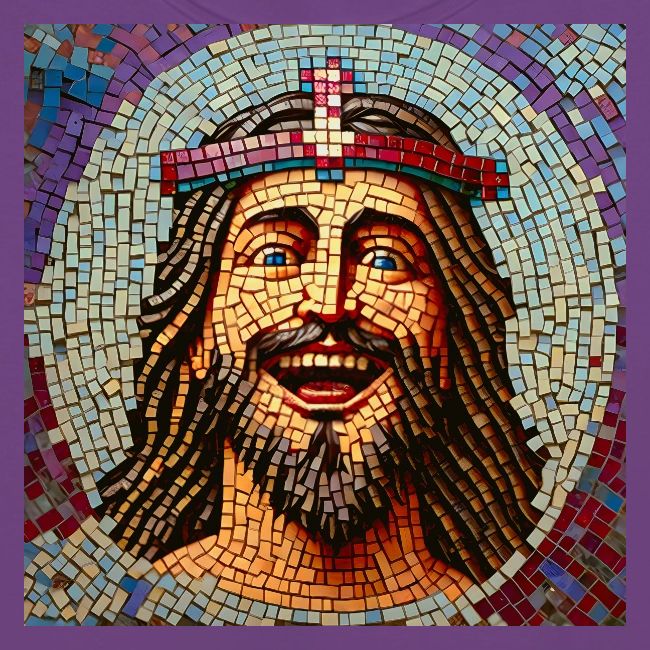 happy mosaic jesus