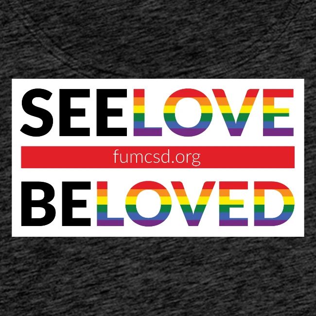 FUMCSD See Love, Be Loved: white design background