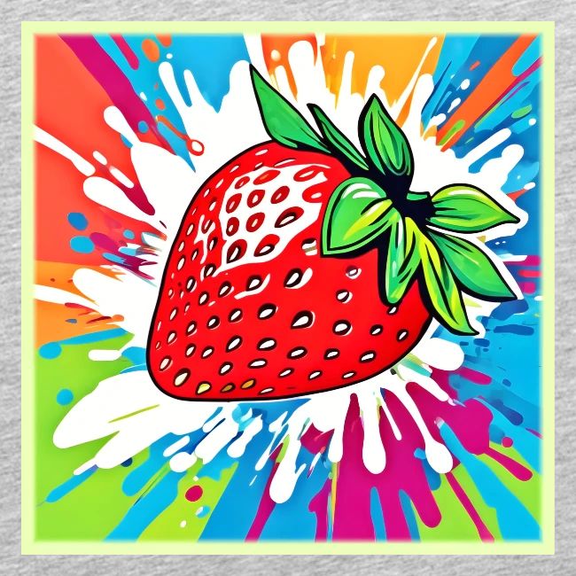Vibrant Strawberry Artwork