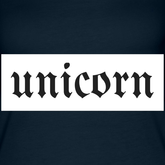Gothic Unicorn Text White Background