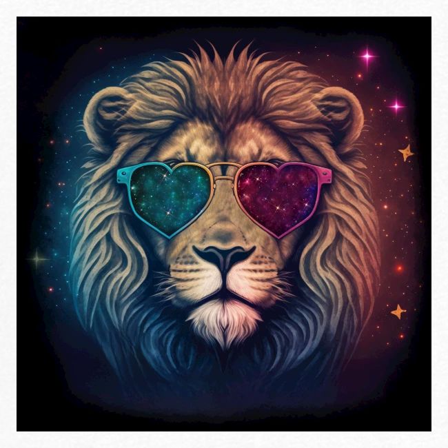 Jesus Lion of Judah wearing love glasses
