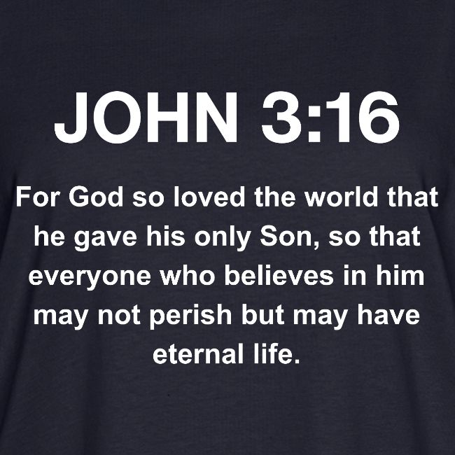 John 3:16 Christian Apparel – White