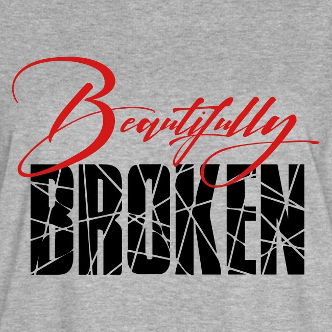 Beautifully Broken - Red & Black print