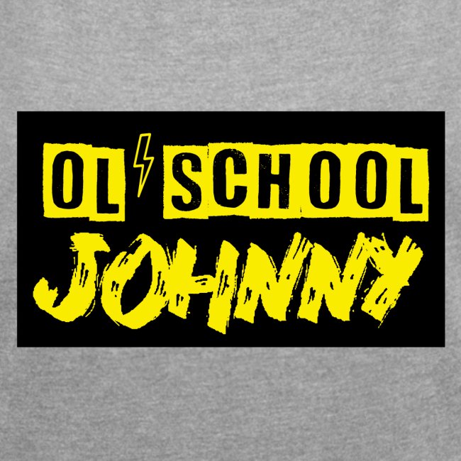 Ol' School Johnny Yellow Text on Black Square