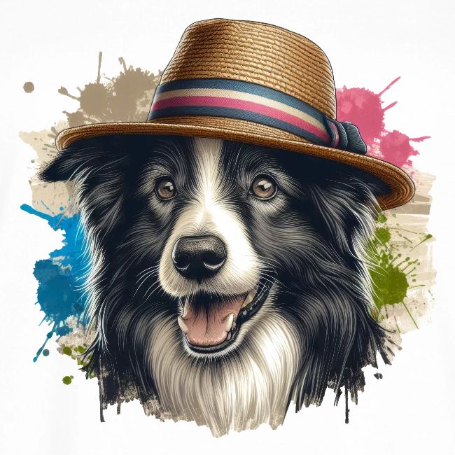 Border Collie Paint Splash Art