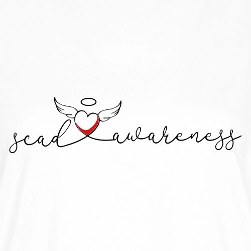 SCAD Awareness Angel - Women's Premium Roll Up Sleeve T-Shirt