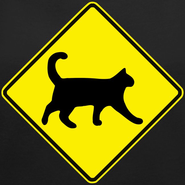 australien road sign cat