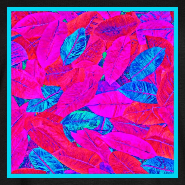 Vibrant Neon Leaves Artful Elegance