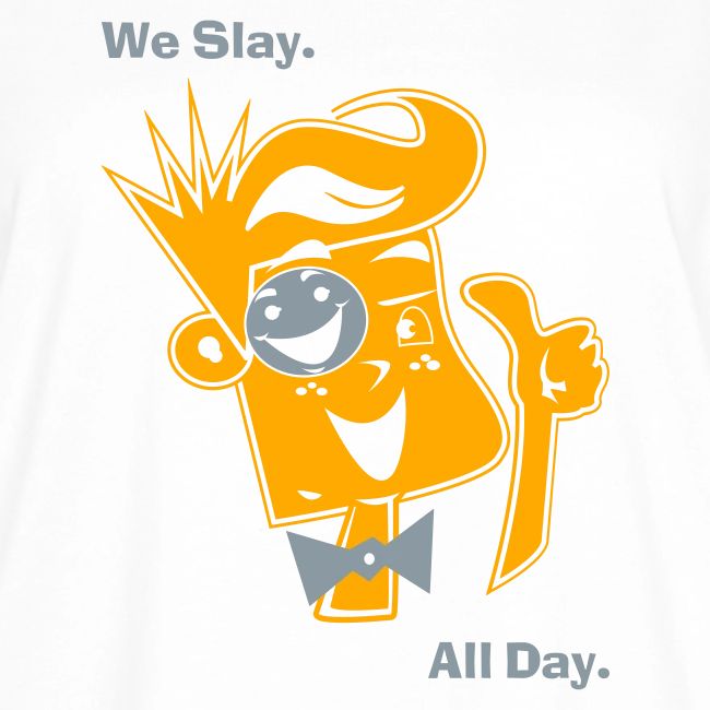 We Slay All Day Shiny Shirt Metallic Silver & Gold