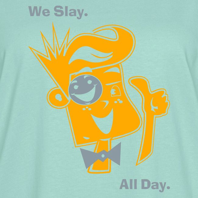 We Slay All Day Shiny Shirt Metallic Silver & Gold