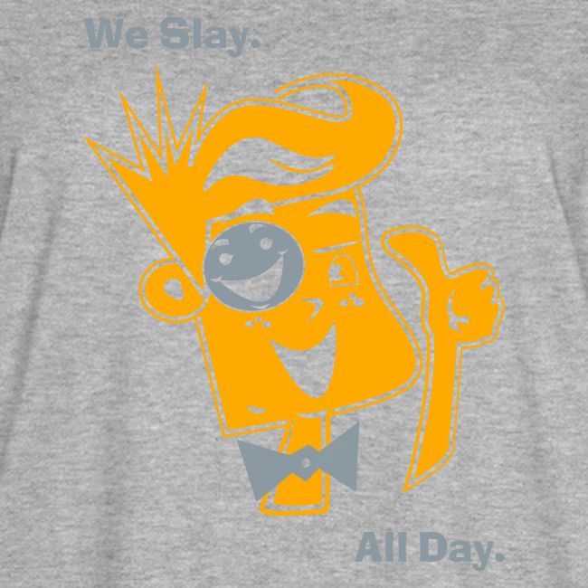 We Slay All Day Shiny Shirt Metallic Silver & Gold