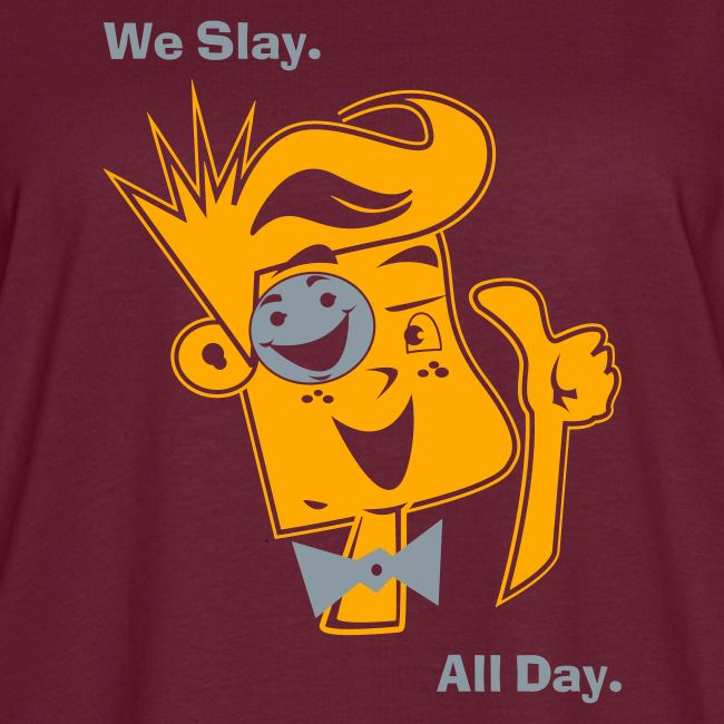 We Slay All Day Shiny Shirt Metallic Silver & Gold