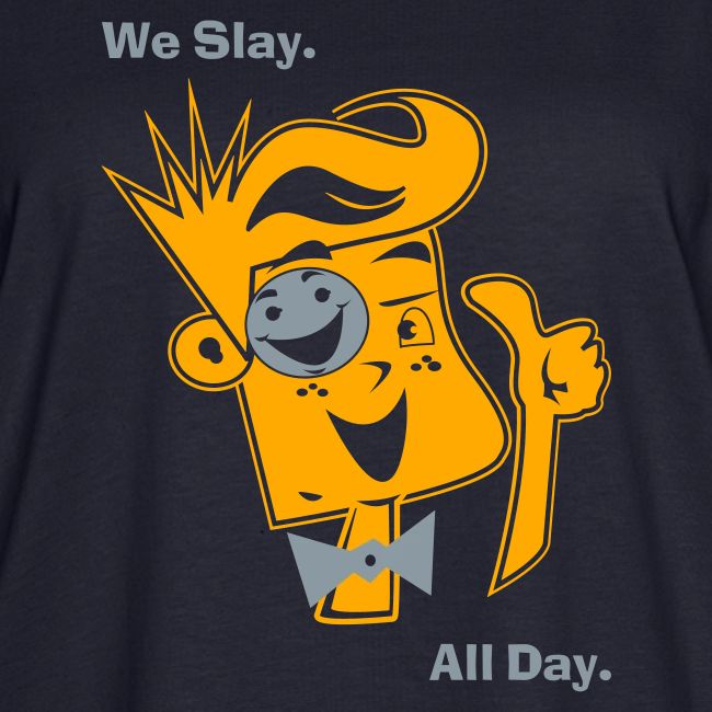 We Slay All Day Shiny Shirt Metallic Silver & Gold