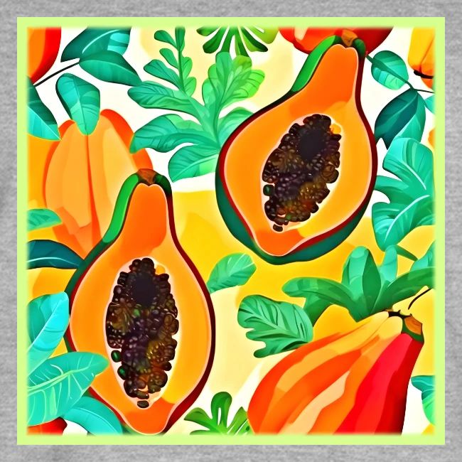 Tropical Papaya Pop Art