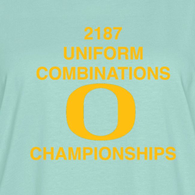 2187 UNIFORM COMBINATIONS O CHAMPIONSHIPS