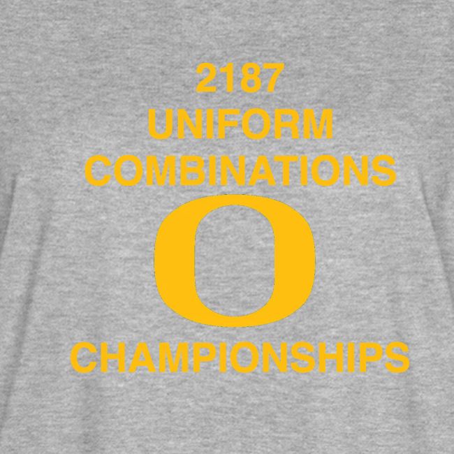 2187 UNIFORM COMBINATIONS O CHAMPIONSHIPS