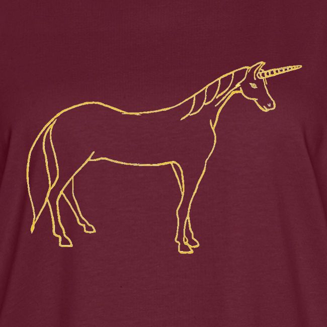 unicorn gold outline