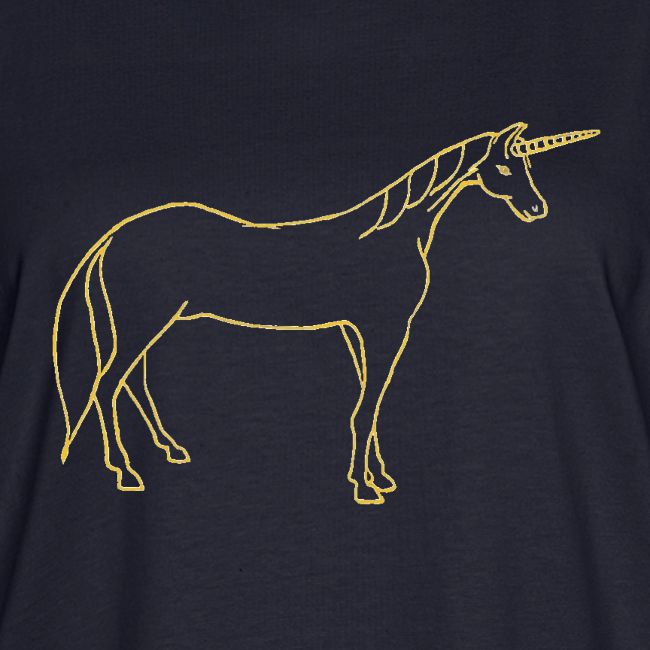 unicorn gold outline