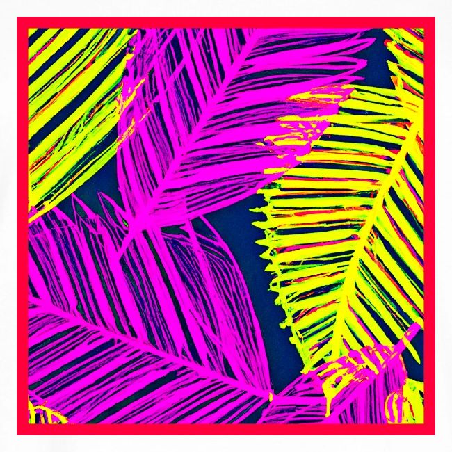 Neon Leaf Delight Chromatic Art