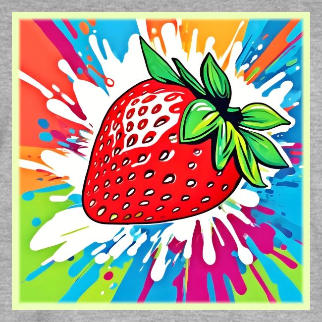 Vibrant Strawberry Artwork