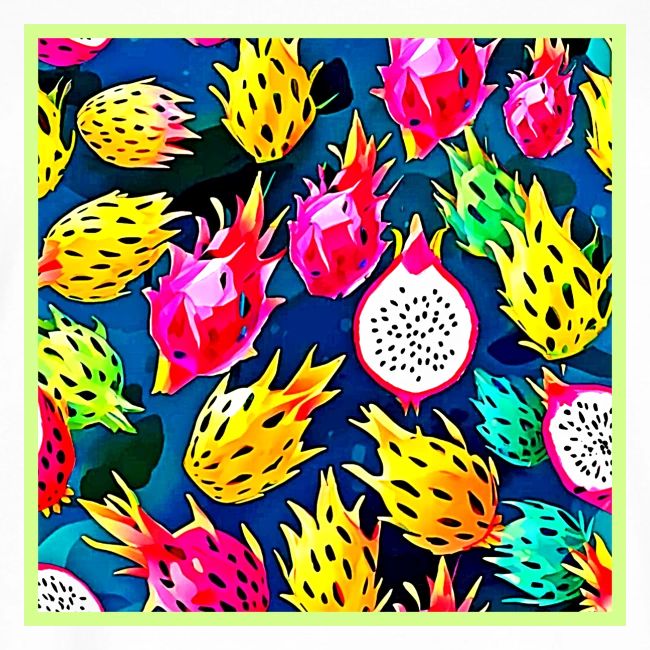 Dragon Fruit Pattern Art