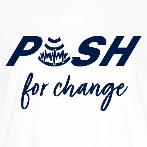 PUSH for change - Women's Premium Roll Up Sleeve T-Shirt