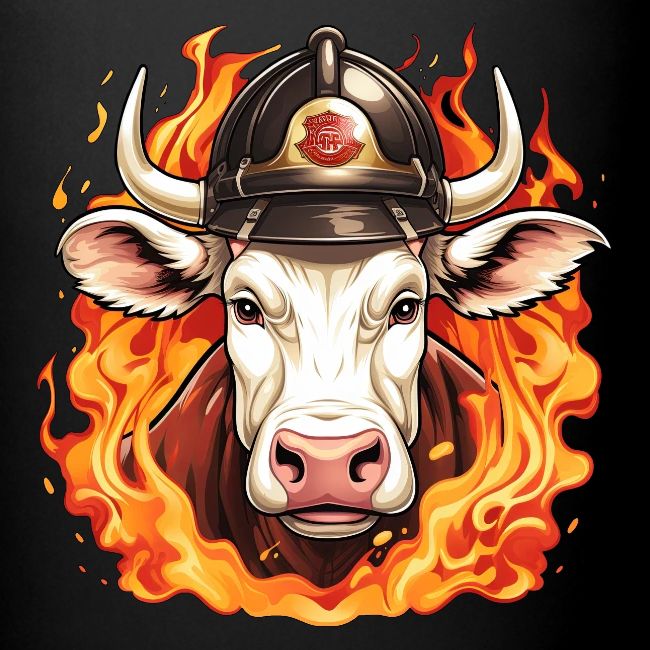 Firefighter cow