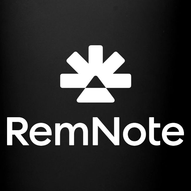 White logo with text, vertically stacked