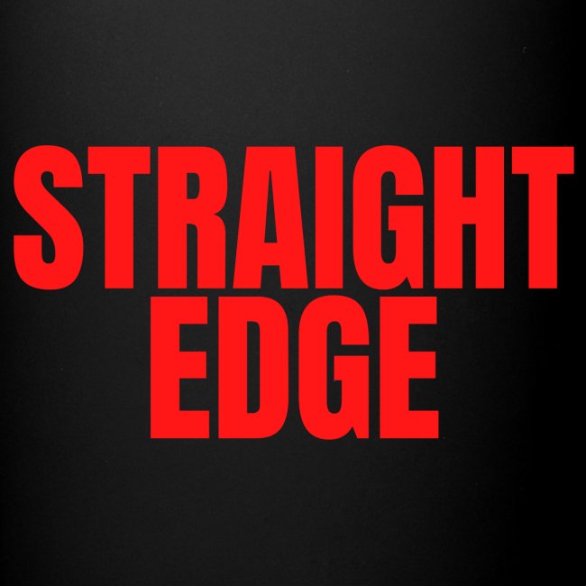 STRAIGHT EDGE (in red letters)