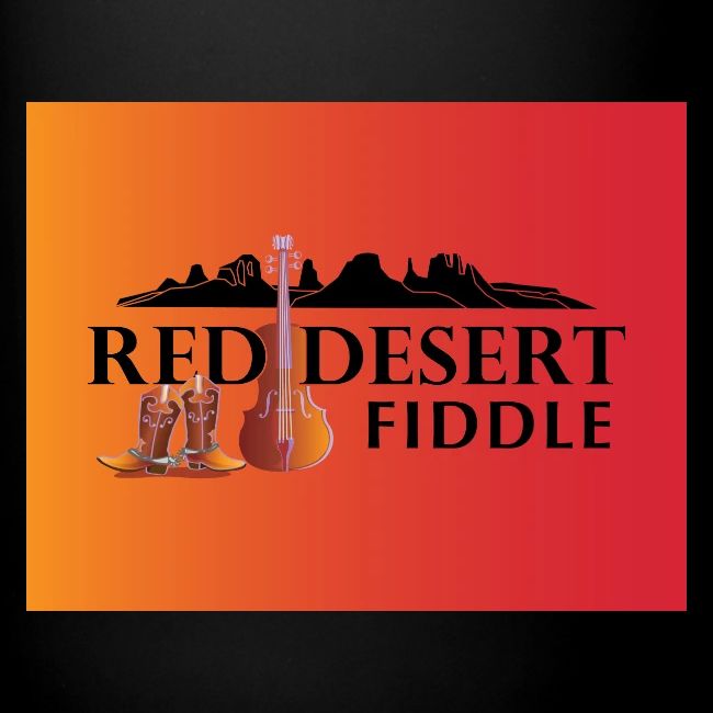 Red Desert Fiddle - Black Text Transfer Patch