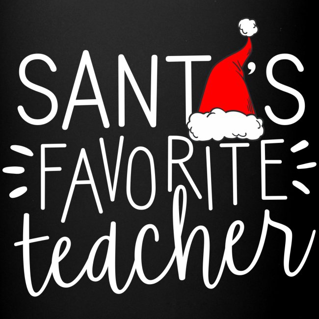 Santa's Favorite Teacher Christmas Teacher T-Shirt