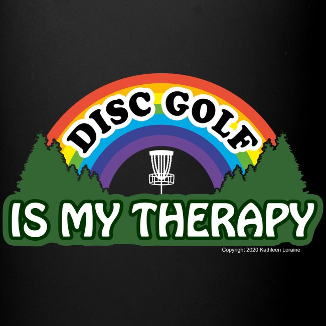 Disc Golf is My Therapy Rainbow Basket Shirt Gifts
