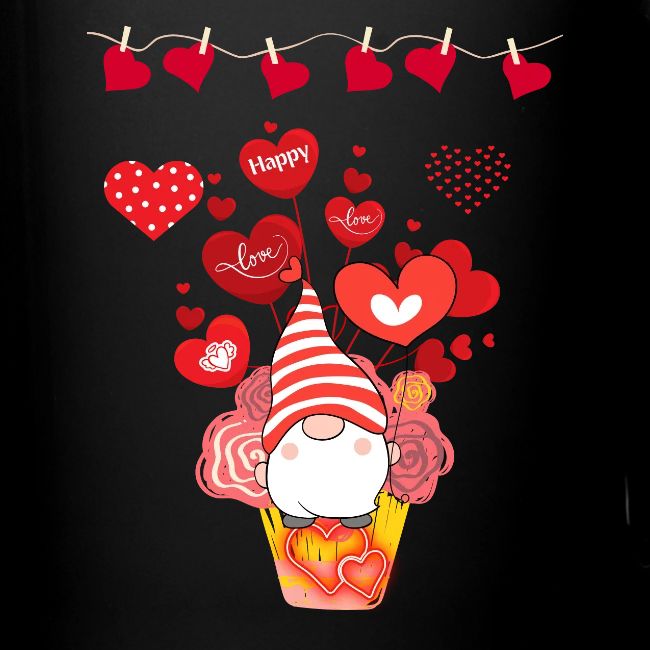 Design wrapped in love hearts, vibrating in love.
