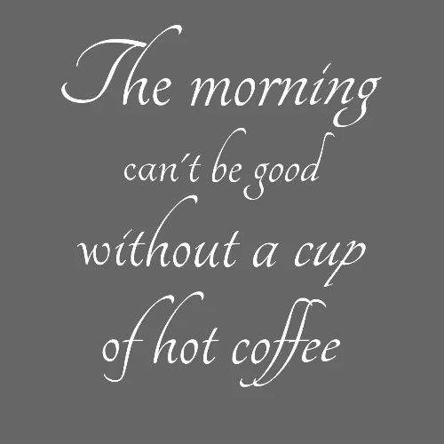 Dark Morning Coffee Mug - Sleek White Text Style