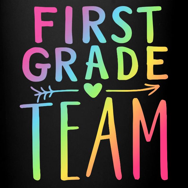 First Grade Team Neon Rainbow Teacher T-Shirts